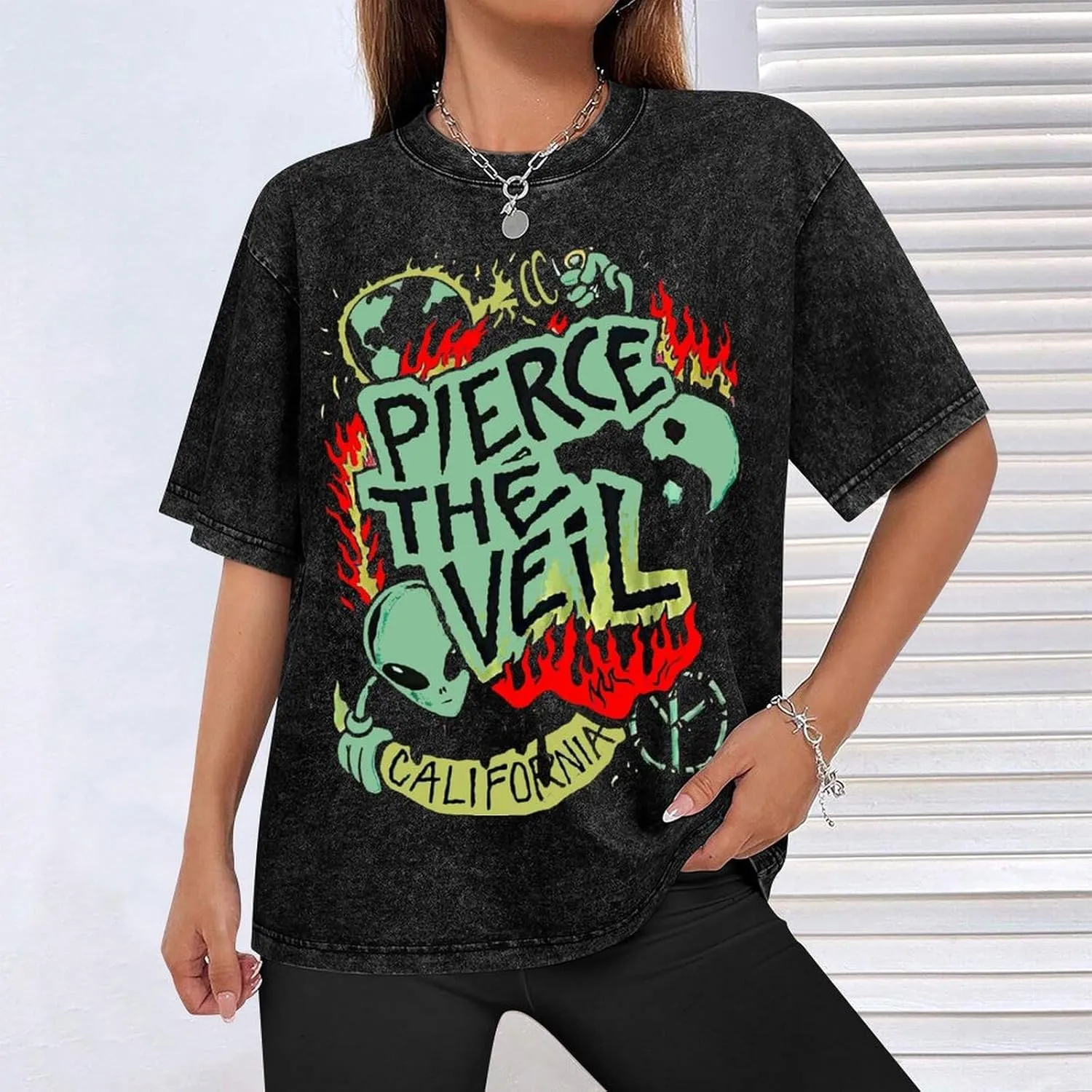 Men's Crew Cotton Neck Short Shirts Sleeved Hip-Hop Graphics Tee Street Retro Classic Casual Loose T-Shirt