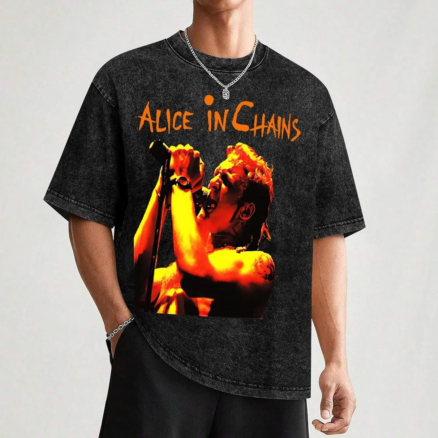 Men's Crew Cotton Neck Short Shirts Sleeved Hip-Hop Graphics Tee Street Retro Classic Casual Loose T-Shirt
