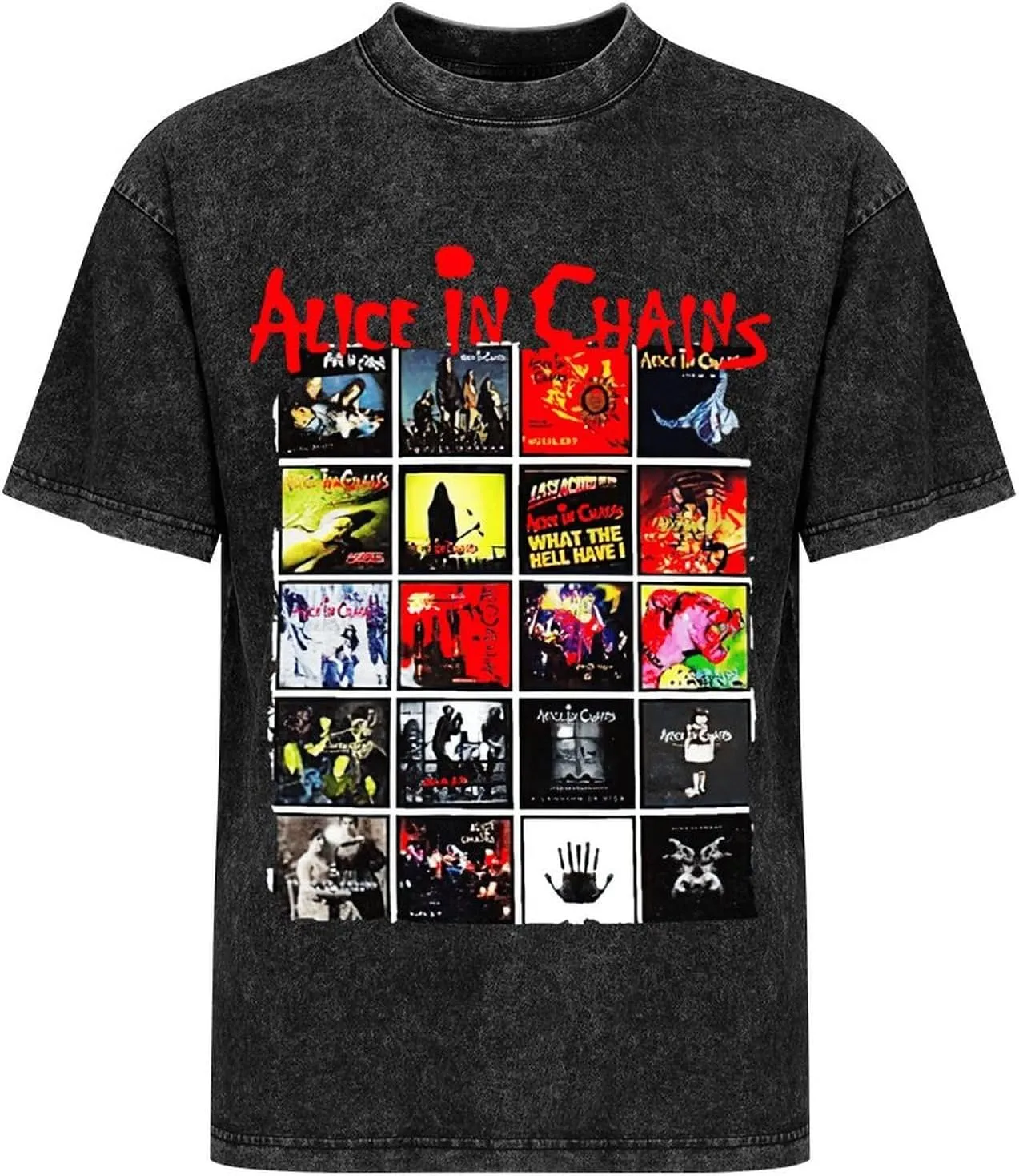 Men's Crew Cotton Neck Short Shirts Sleeved Hip-Hop Graphics Tee Street Retro Classic Casual Loose T-Shirt