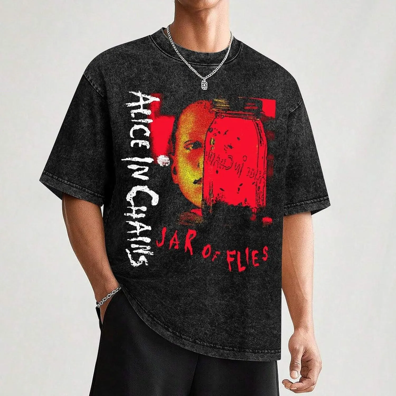 Men's Crew Cotton Neck Short Shirts Sleeved Hip-Hop Graphics Tee Street Retro Classic Casual Loose T-Shirt