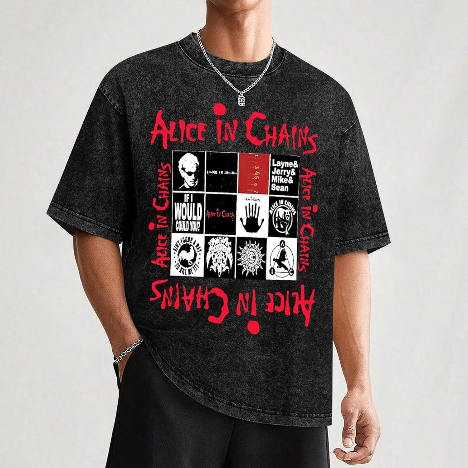 Men's Crew Cotton Neck Short Shirts Sleeved Hip-Hop Graphics Tee Street Retro Classic Casual Loose T-Shirt