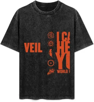 Men's Crew Cotton Neck Short Shirts Sleeved Hip-Hop Graphics Tee Street Retro Classic Casual Loose T-Shirt