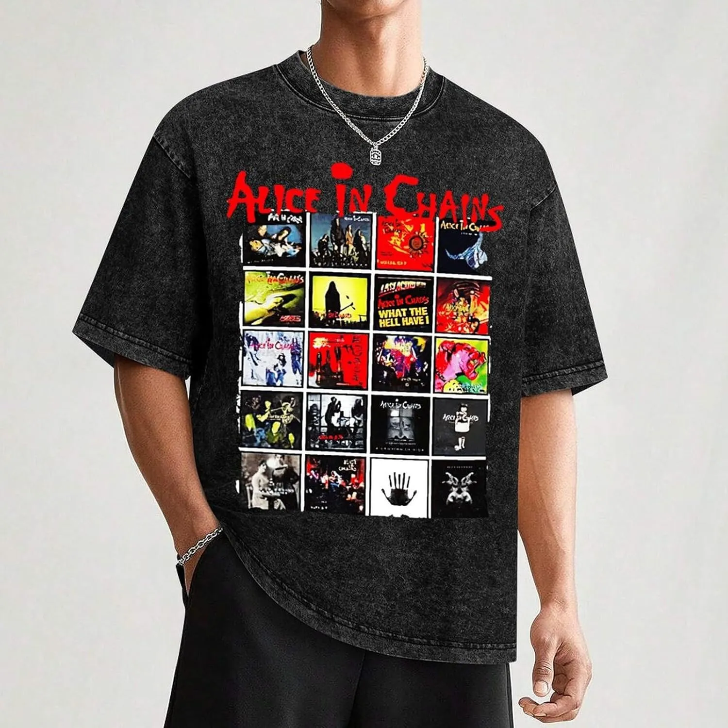 Men's Crew Cotton Neck Short Shirts Sleeved Hip-Hop Graphics Tee Street Retro Classic Casual Loose T-Shirt