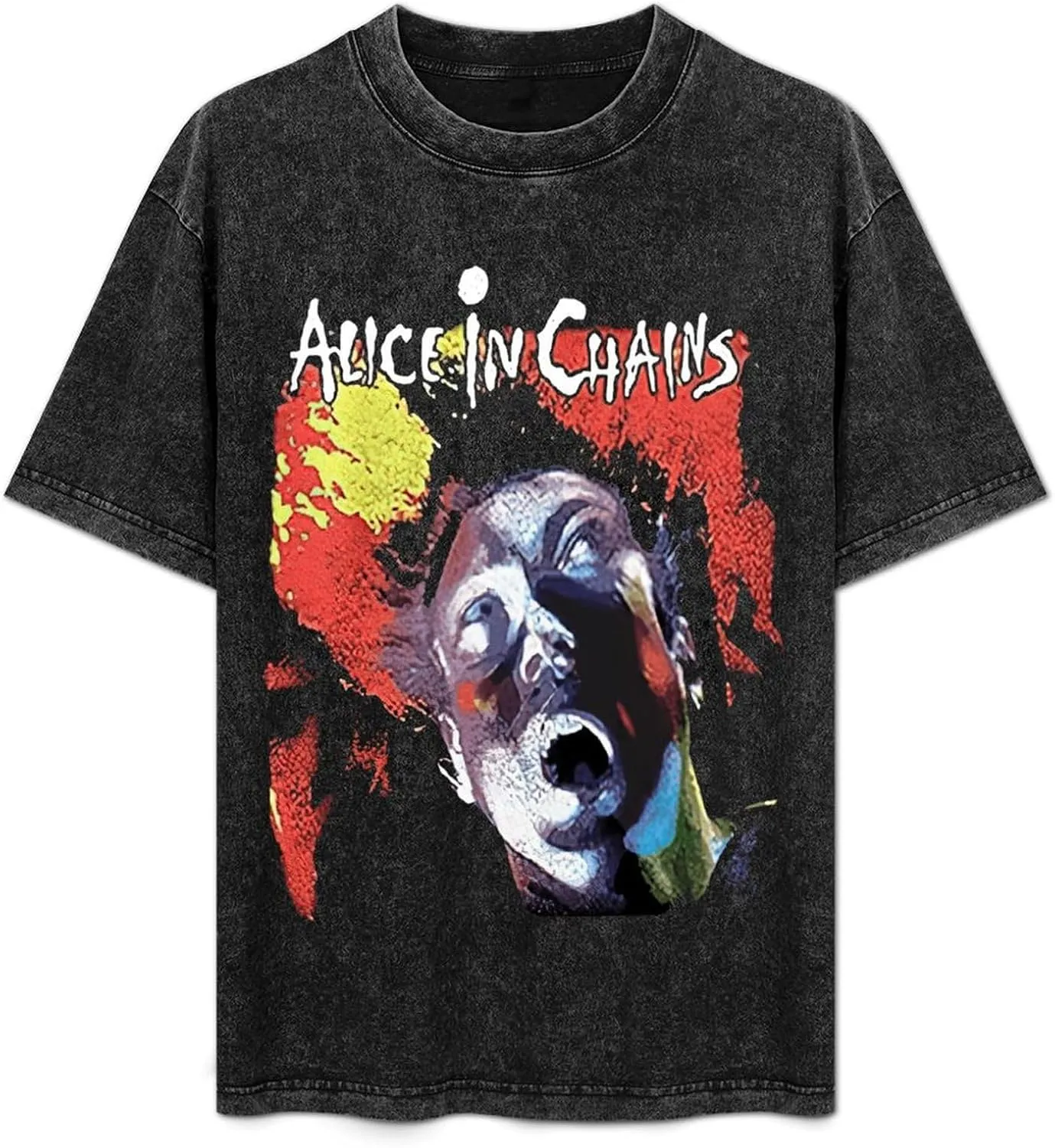Men's Crew Cotton Neck Short Shirts Sleeved Hip-Hop Graphics Tee Street Retro Classic Casual Loose T-Shirt