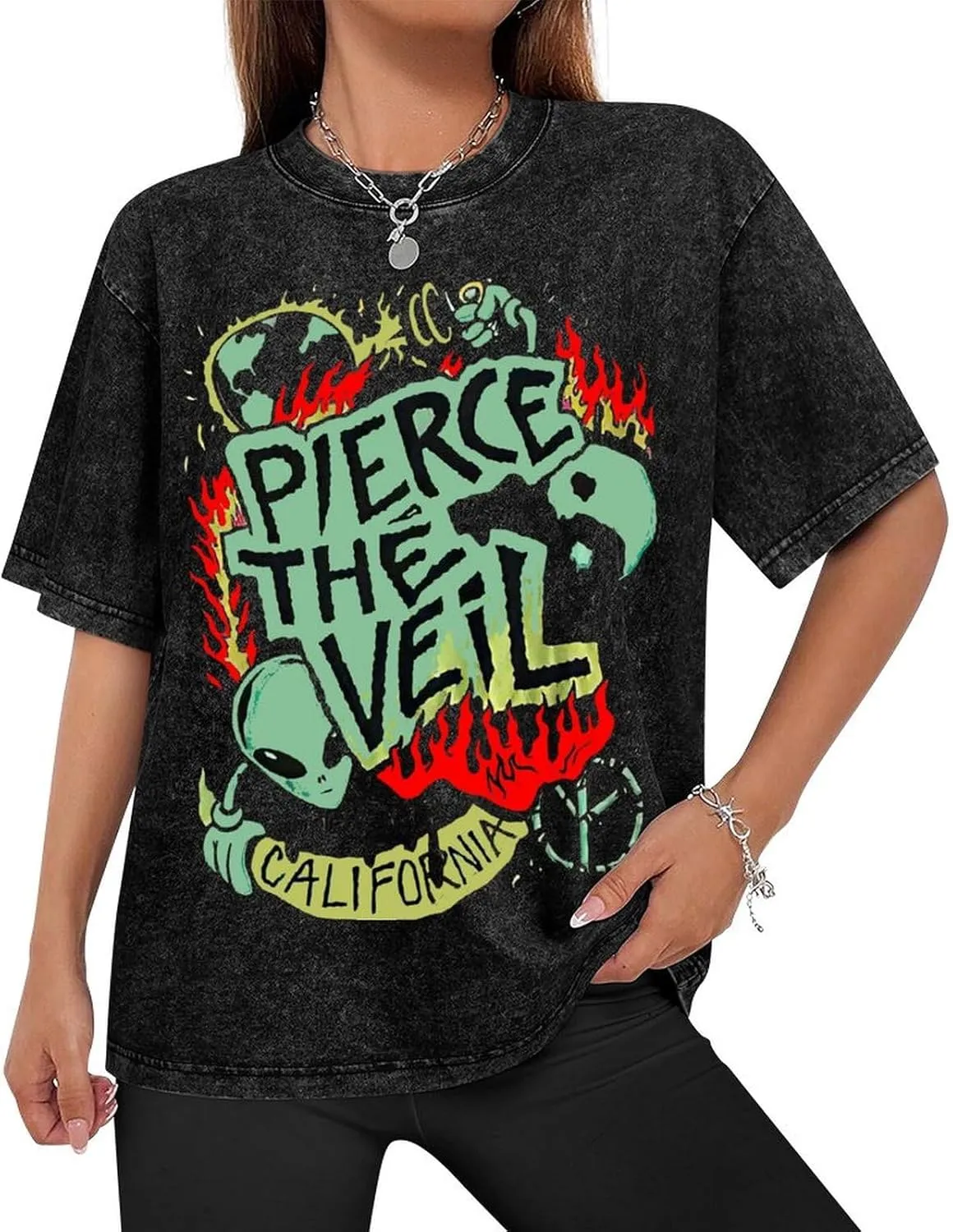 Men's Crew Cotton Neck Short Shirts Sleeved Hip-Hop Graphics Tee Street Retro Classic Casual Loose T-Shirt