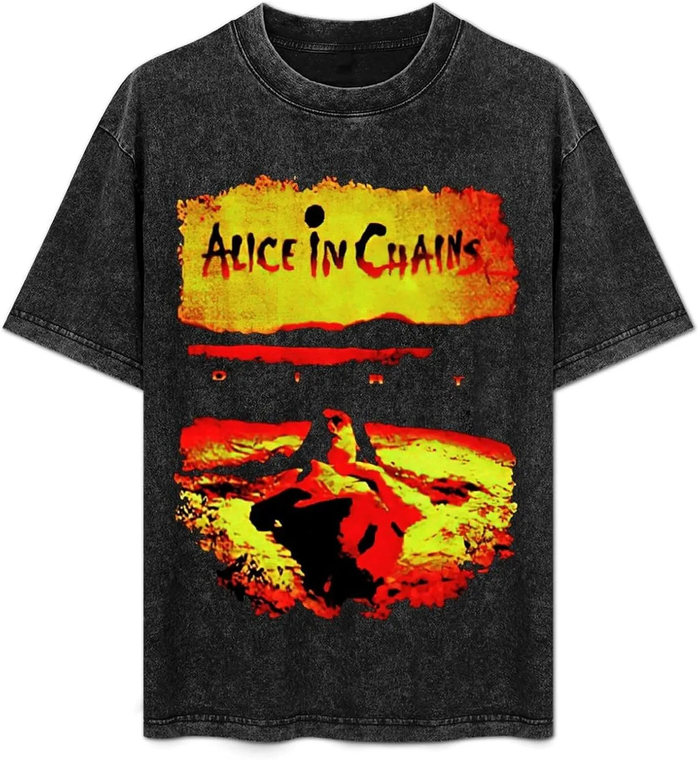 Men's Crew Cotton Neck Short Shirts Sleeved Hip-Hop Graphics Tee Street Retro Classic Casual Loose T-Shirt