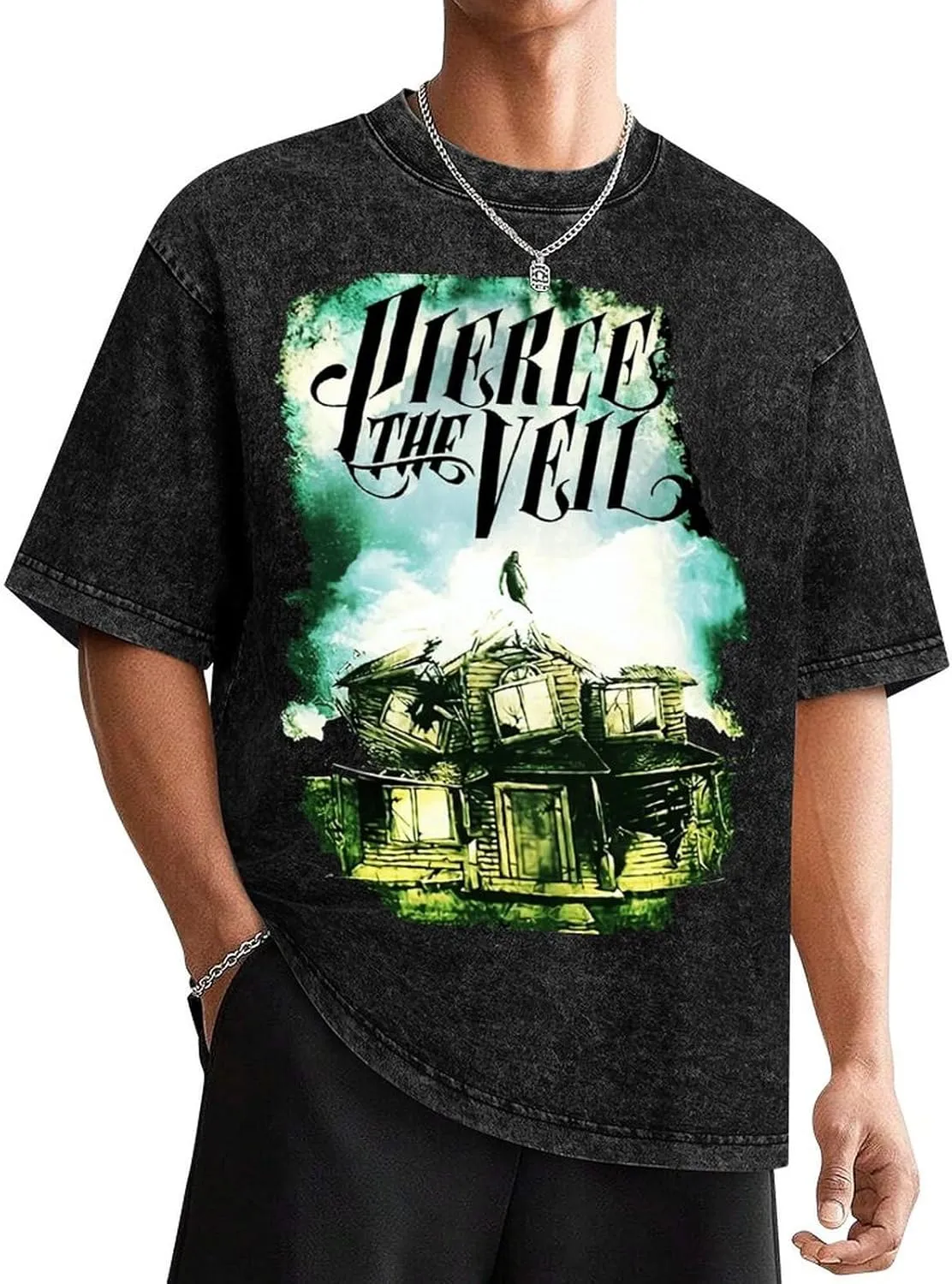 Men's Crew Cotton Neck Short Shirts Sleeved Hip-Hop Graphics Tee Street Retro Classic Casual Loose T-Shirt