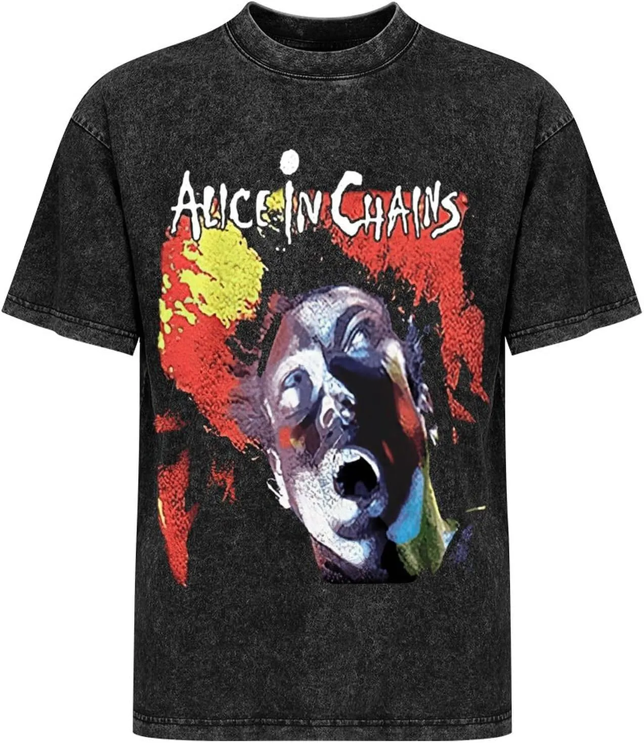 Men's Crew Cotton Neck Short Shirts Sleeved Hip-Hop Graphics Tee Street Retro Classic Casual Loose T-Shirt
