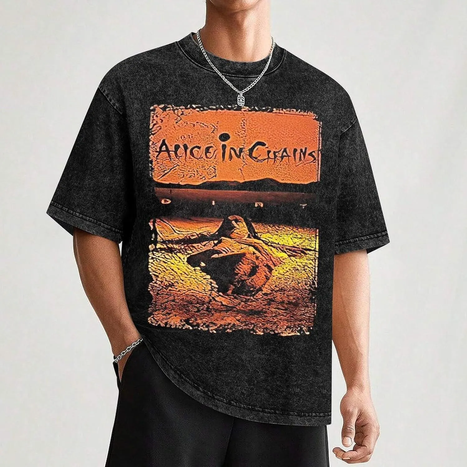 Men's Crew Cotton Neck Short Shirts Sleeved Hip-Hop Graphics Tee Street Retro Classic Casual Loose T-Shirt