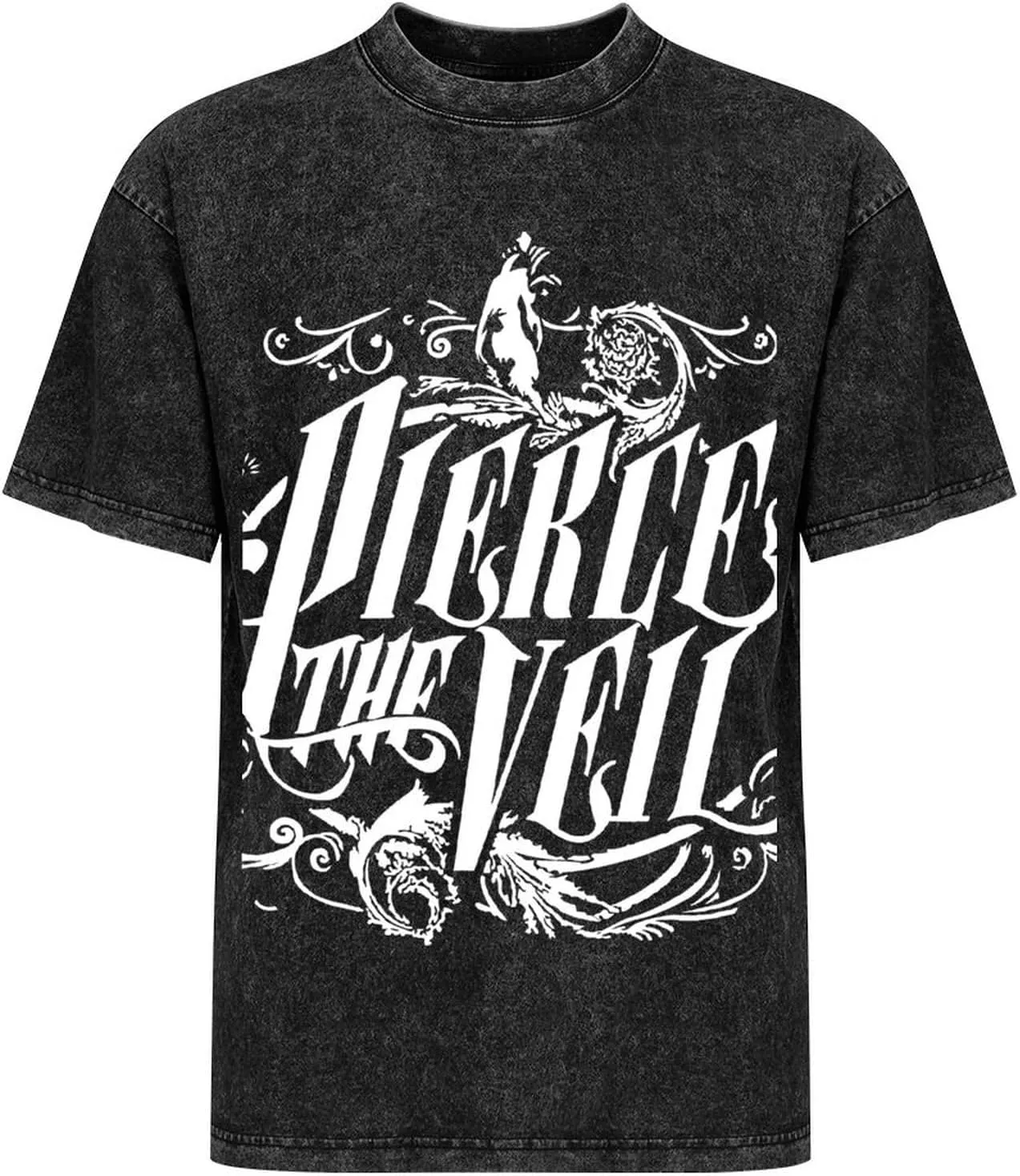 Men's Crew Cotton Neck Short Shirts Sleeved Hip-Hop Graphics Tee Street Retro Classic Casual Loose T-Shirt