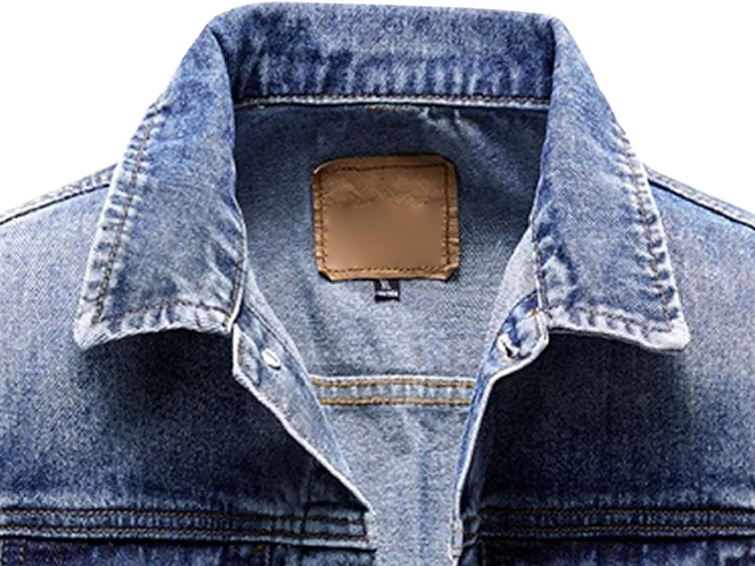 Mens Distressed Denim Vest Sleeveless Button Down Jean Vest with Pockets Slim Fit Motorcycle Jean Vest Jacket
