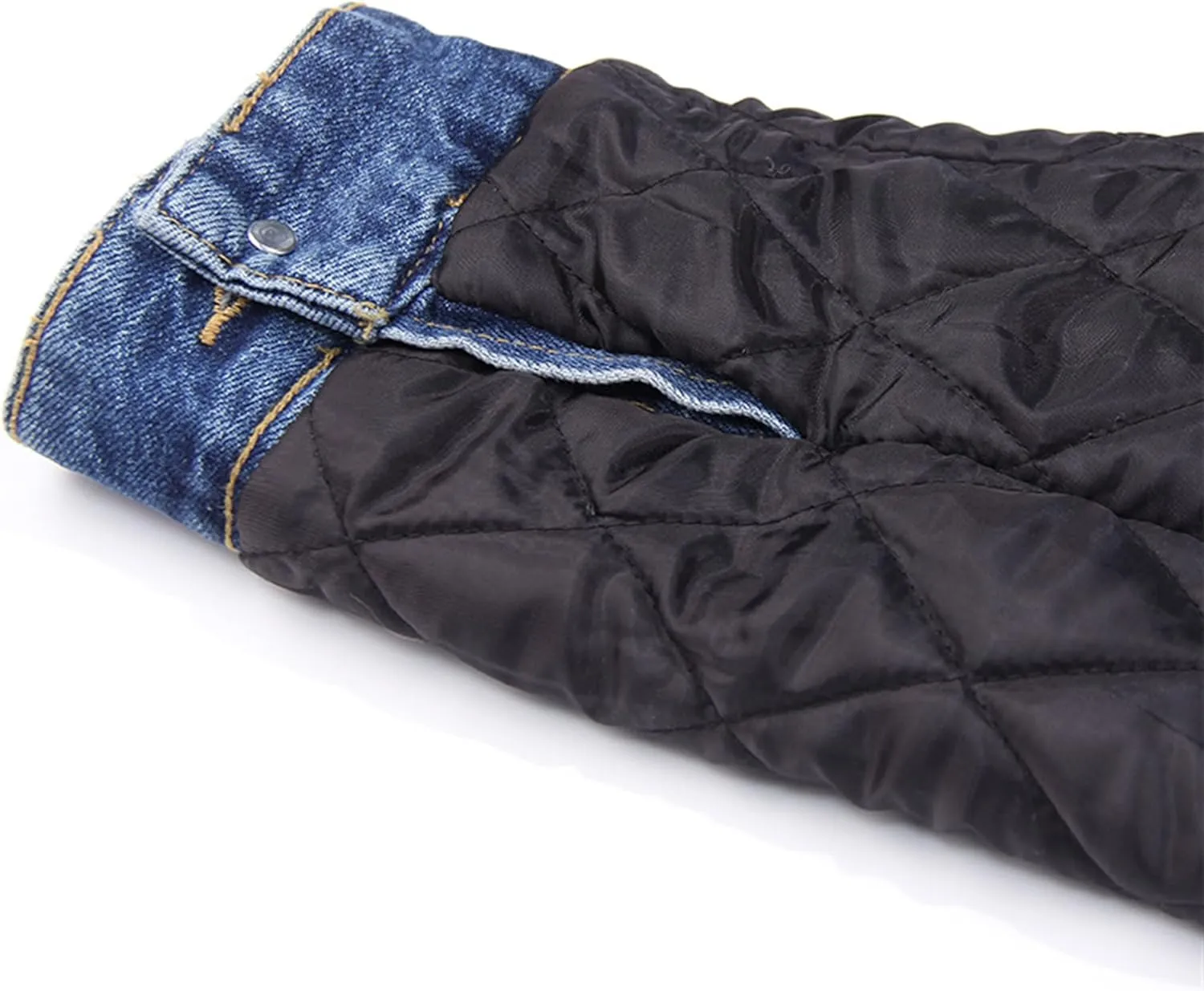 Men's Fleece Jean Jacket Fur Collar Sherpa Lined Warm Winter Denim Jacket Button Down Casual Jeans Coats Outwear