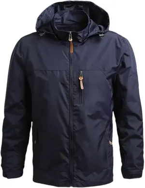 Men's Large Size Warm Hooded Jacket Spring Camping Mountaineering Jacket Casual Fashion