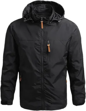 Men's Large Size Warm Hooded Jacket Spring Camping Mountaineering Jacket Casual Fashion