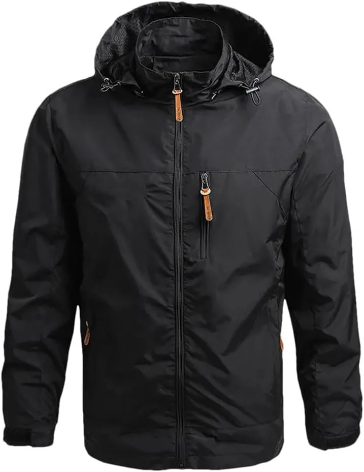 Men's Large Size Warm Hooded Jacket Spring Camping Mountaineering Jacket Casual Fashion