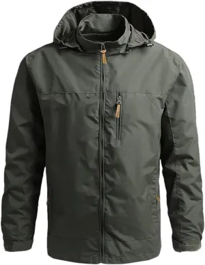 Men's Large Size Warm Hooded Jacket Spring Camping Mountaineering Jacket Casual Fashion
