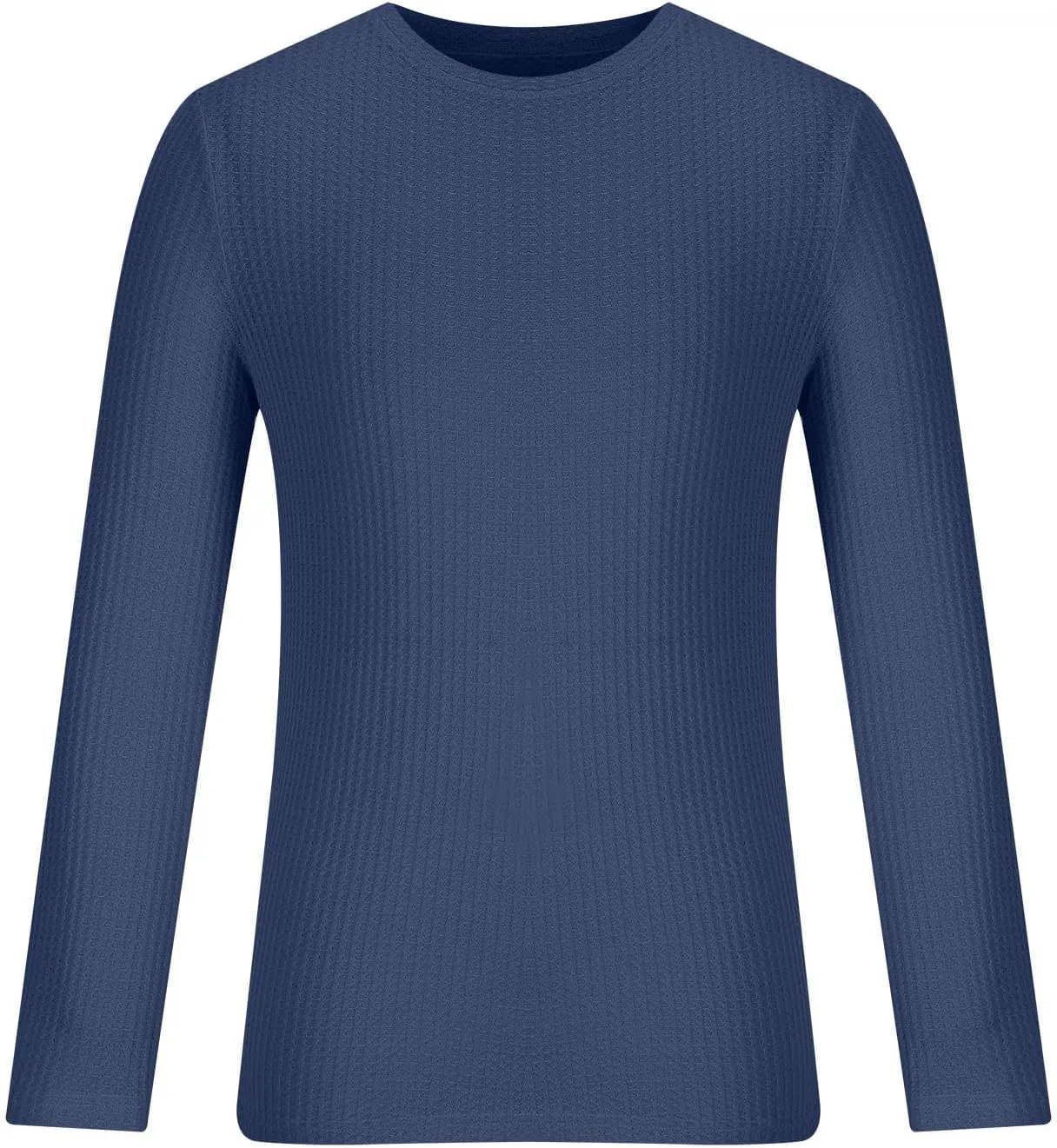 Mens Long Sleeve Shirts Casual Solid Crewneck Sweatshirt Causal Stylish Solid Gym Workout Tee Tops Pullover Shirt