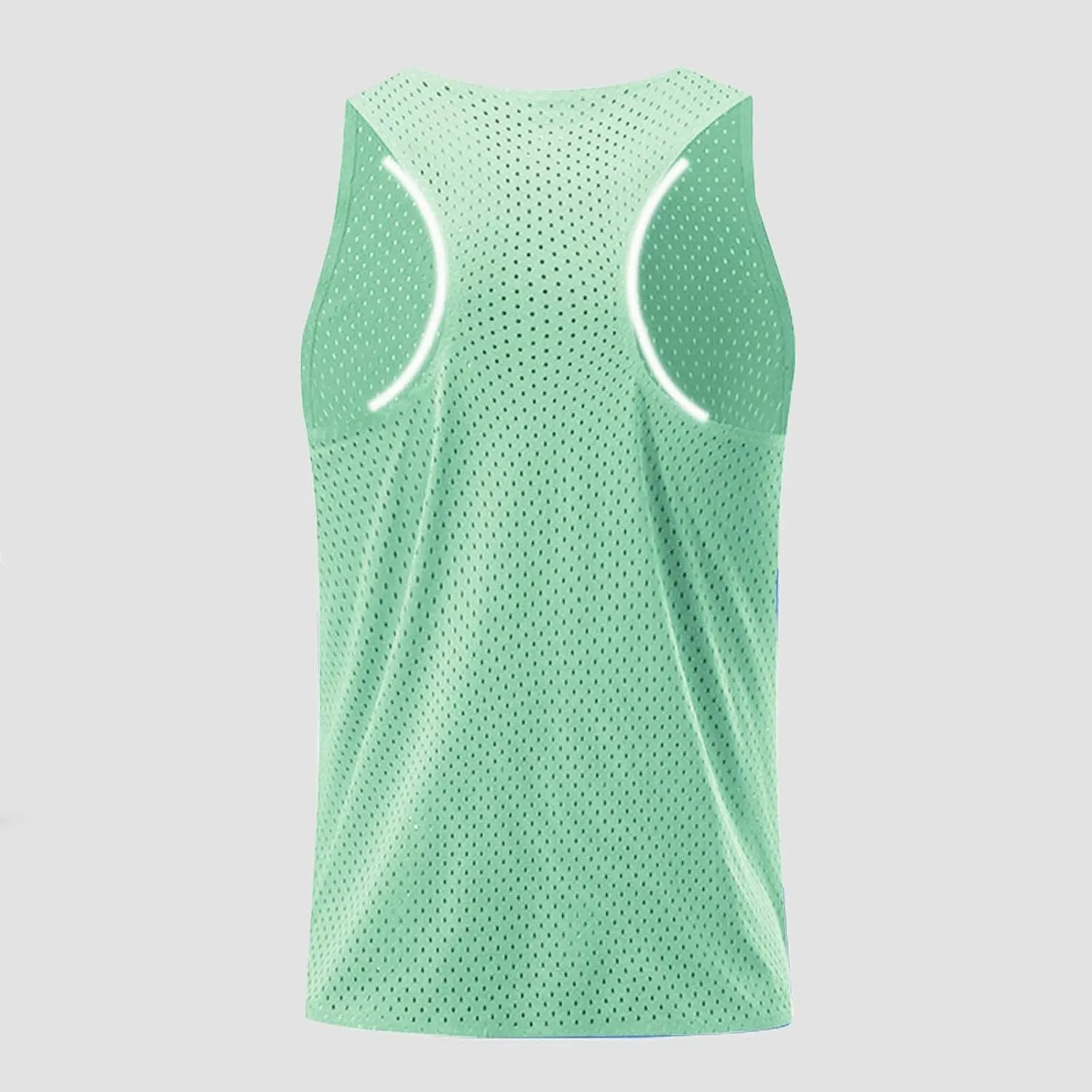 Men's Mesh Breathable Workout Tank Tops, Lightweight Quick Dry Sports Training Sleeveless Shirts Fashion Racerback Tees