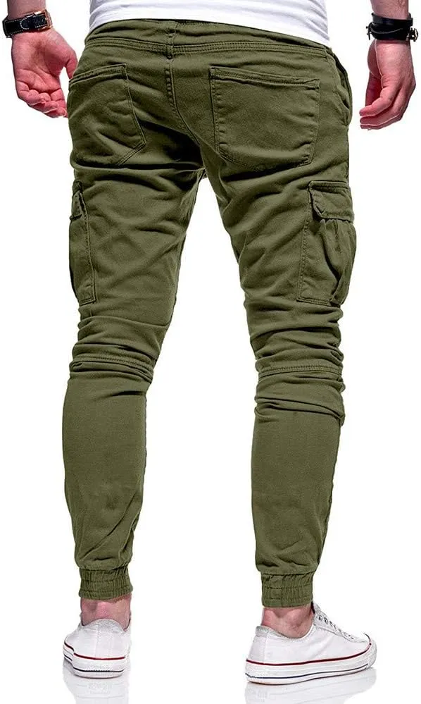 Mens Punk Pants Slim Fit Cargo Pants for Men Plus Size Cargo Pants Men Winter Sweat Pants Men School Pants Men