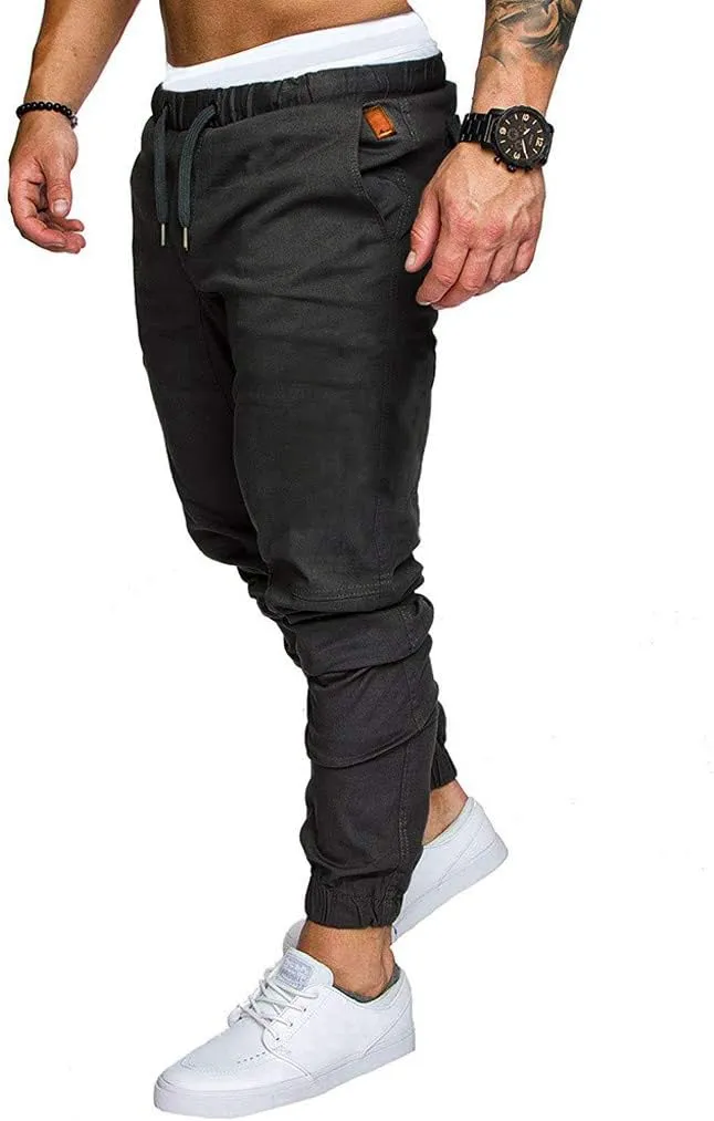 Mens Punk Pants Slim Fit Cargo Pants for Men Plus Size Cargo Pants Men Winter Sweat Pants Men School Pants Men