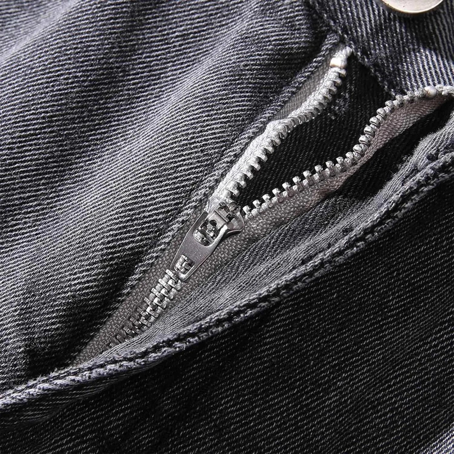 Men's Relaxed Fit Flex Jeans Solid Classic Regular Straight Leg Jean Casual Loose Fit Trousers with Pockets for Daily