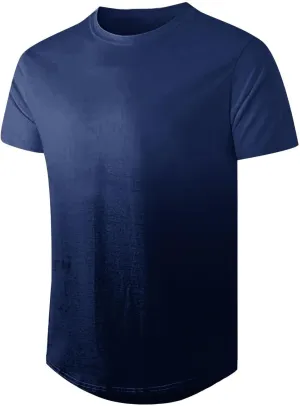 Mens Shirts Crewneck Short Sleeve Summer Beach Shirt Causal Stylish Gradient Graphic Tee Shirts Fashion Clothes