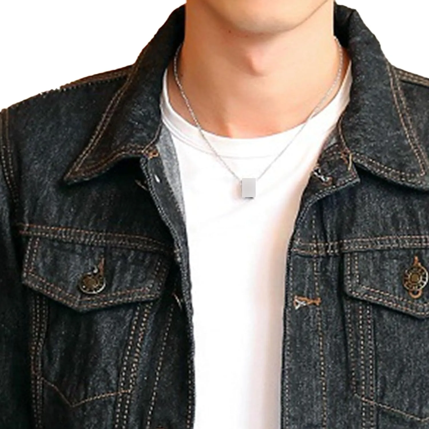 Men's Slim Fit Denim Jacket Long Sleeve Button Down Lapel Jean Jacket Distressed Casual Trucker Coat