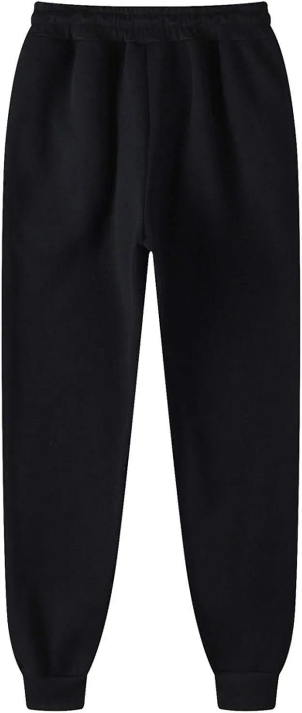 Men's Sweatpants with Pockets Drawstring Casual Fleece Joggers Loose Fit Open Bottom Athletic Cinch Bottoms for Men
