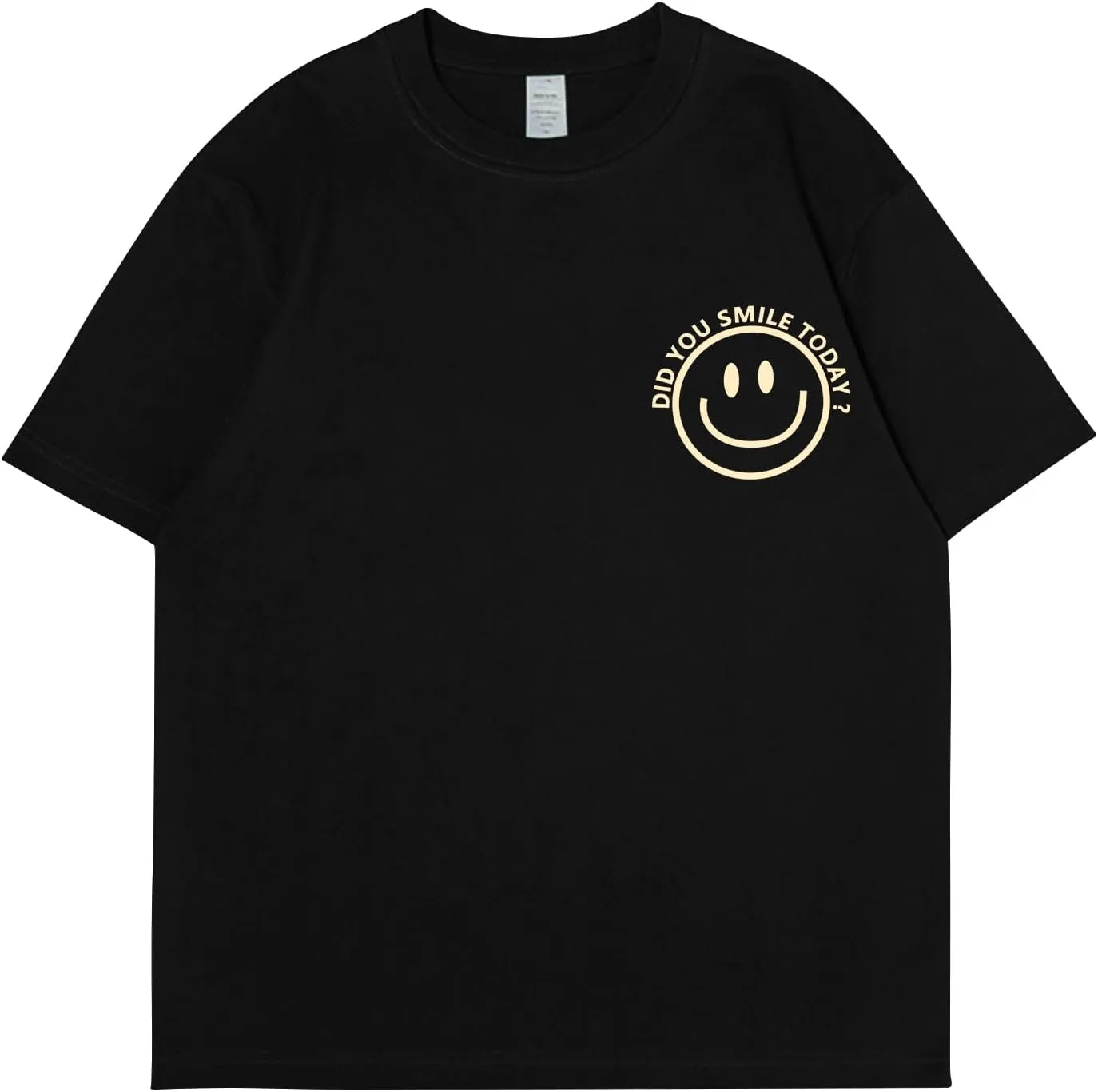 Men's T Shirts Smile Face Graphic Tees Oversized Tshirts Heavyweight Athletic Workout Short Sleeve Cotton Tops