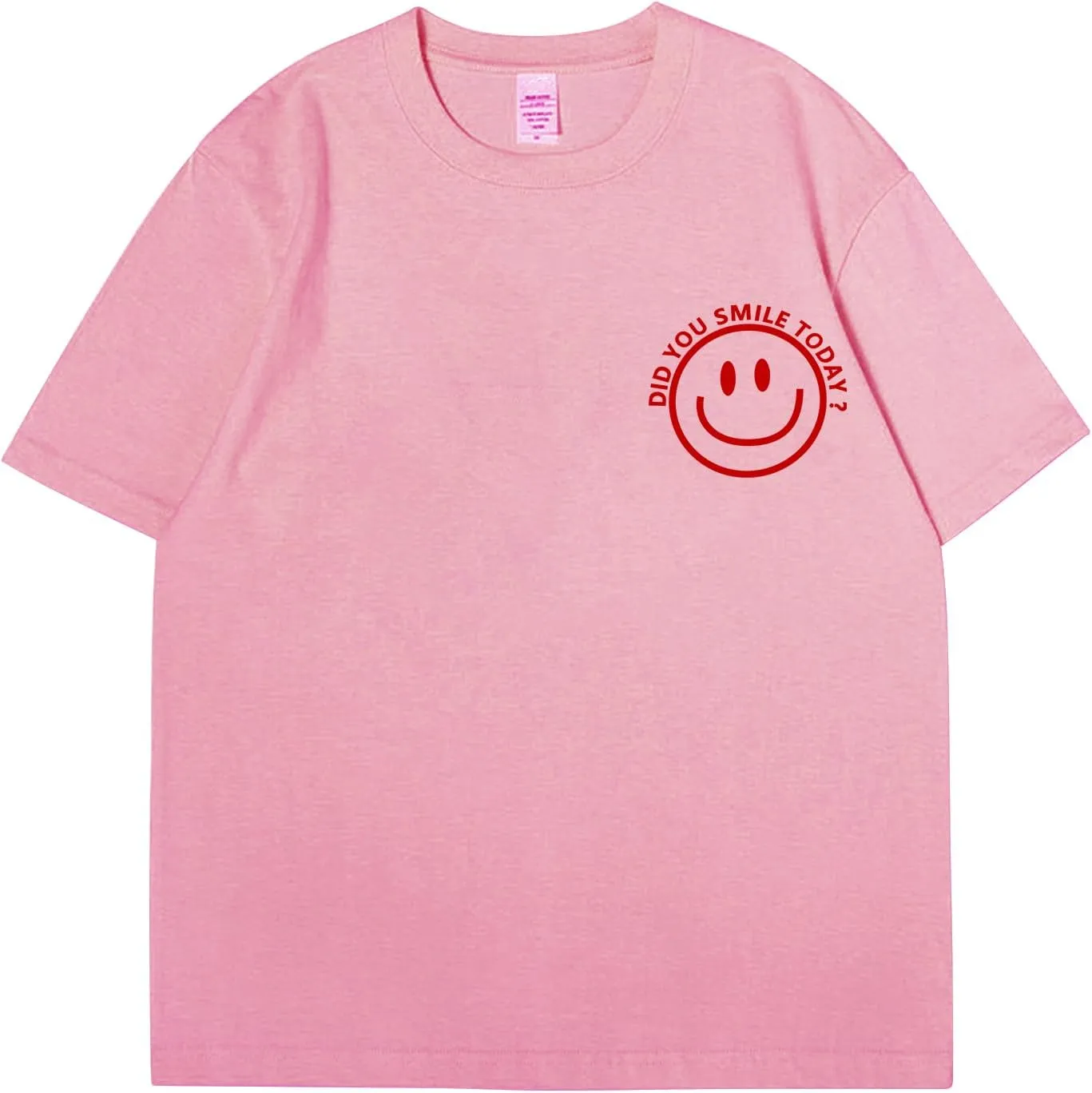 Men's T Shirts Smile Face Graphic Tees Oversized Tshirts Heavyweight Athletic Workout Short Sleeve Cotton Tops