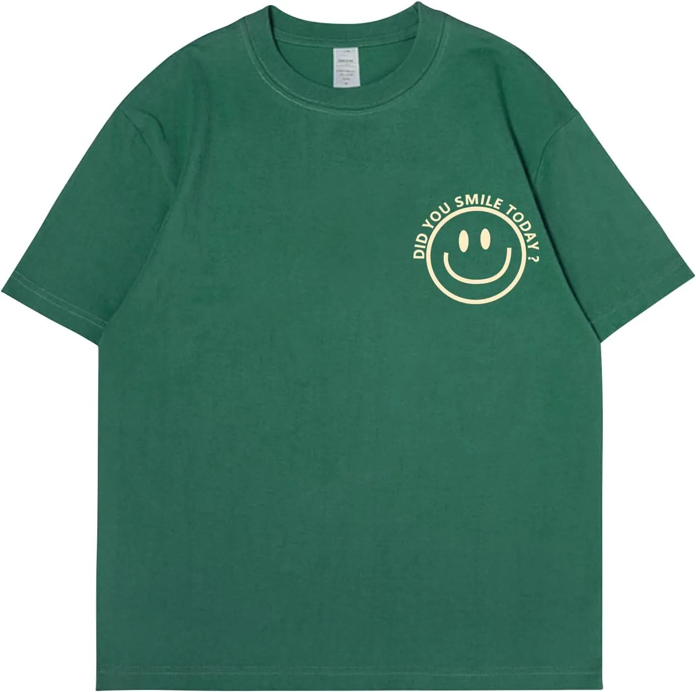 Men's T Shirts Smile Face Graphic Tees Oversized Tshirts Heavyweight Athletic Workout Short Sleeve Cotton Tops