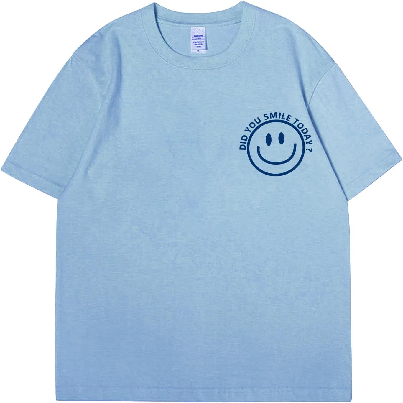 Men's T Shirts Smile Face Graphic Tees Oversized Tshirts Heavyweight Athletic Workout Short Sleeve Cotton Tops