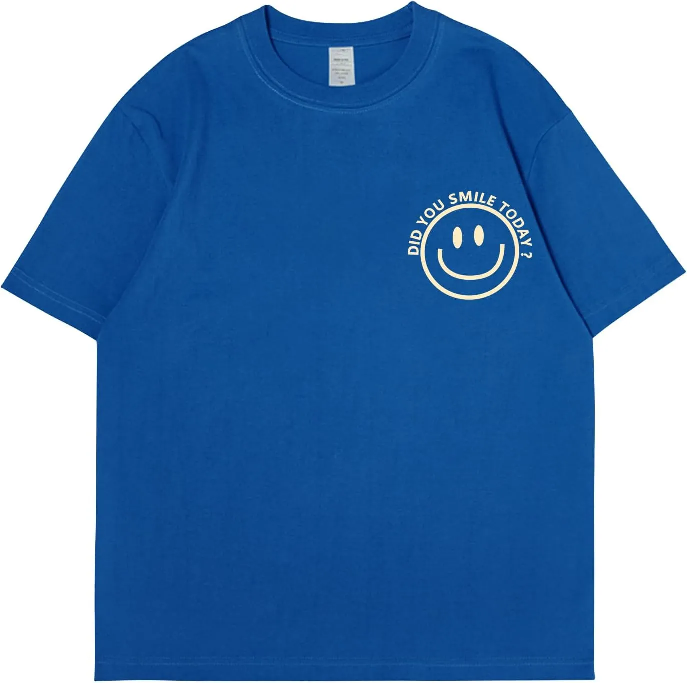Men's T Shirts Smile Face Graphic Tees Oversized Tshirts Heavyweight Athletic Workout Short Sleeve Cotton Tops