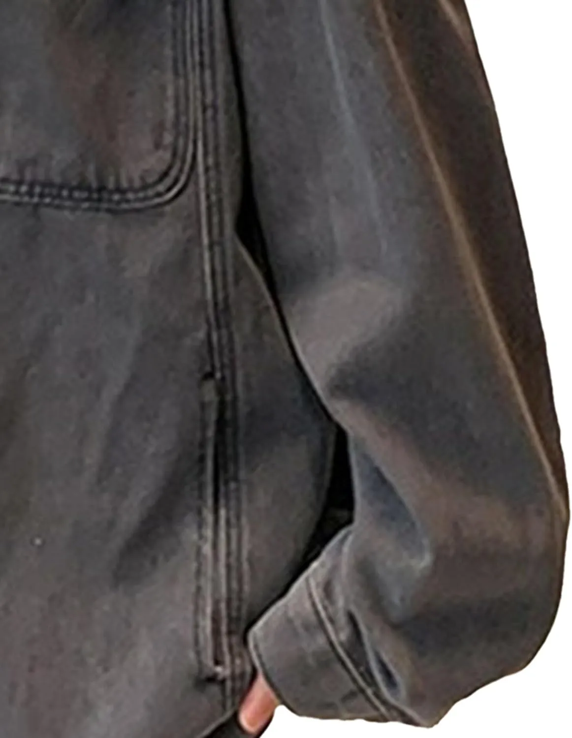Men's Two Fake Hooded Denim Jackets Spring Fall Single Breasted Cowboys Coat Trendy Long Sleeve Hoodies Outwear