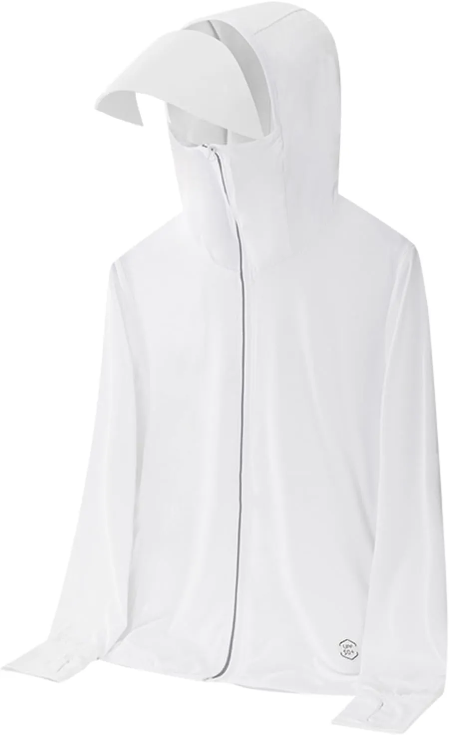 Mens UPF 50  Light Jacket Full Zip Sun Protection Hoodies Long Sleeve Stretch Cooling Shirt Unisex UV Hooded Jackets
