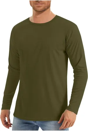 Mens UPF 50  UV Sun Protection Shirts Outdoor Long Sleeve SPF Rash Guard T-Shirt Cool Quick Dry Athletic Workout Tops