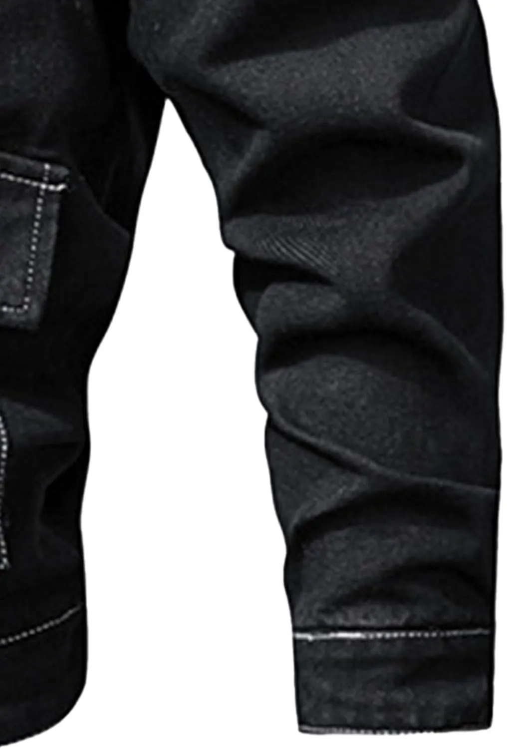 Men's Washed Denim Jacket Long Sleeve Button Down Trucker Coat with Pocket Distressed Casual Fall Jean Jackets