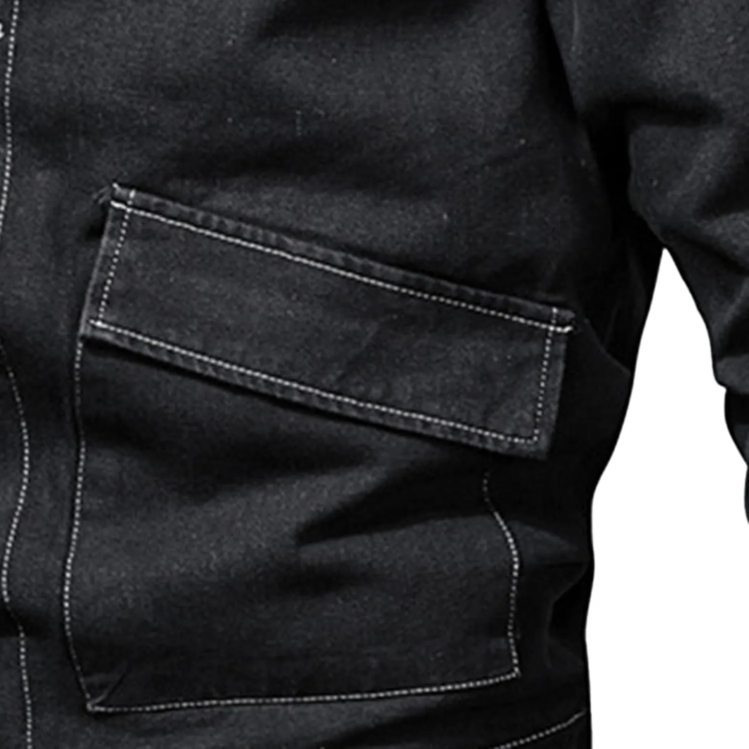 Men's Washed Denim Jacket Long Sleeve Button Down Trucker Coat with Pocket Distressed Casual Fall Jean Jackets