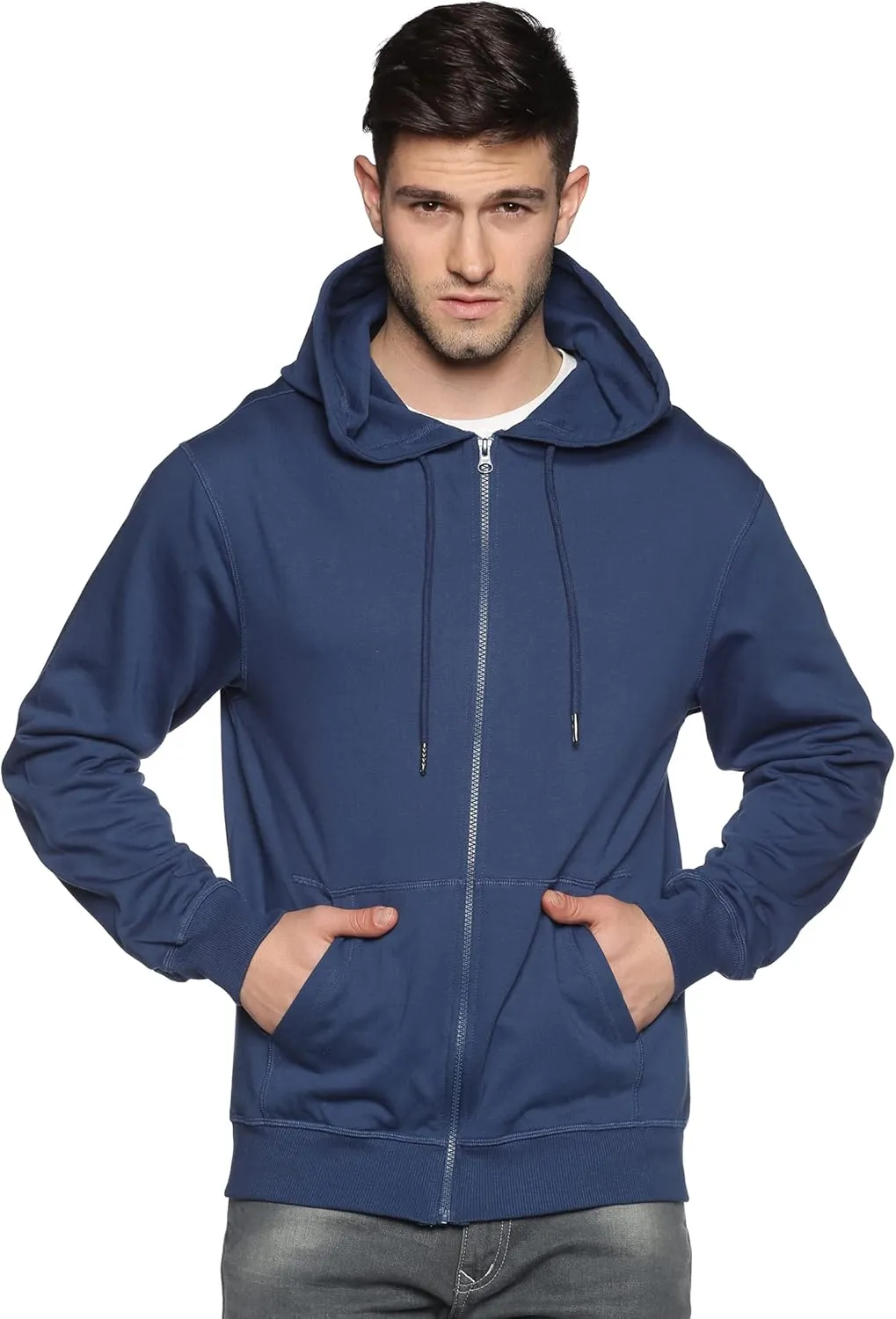 Mens Zip Up Hoodie of Cotton Fleece Heavyweight sweatshirt hoodie