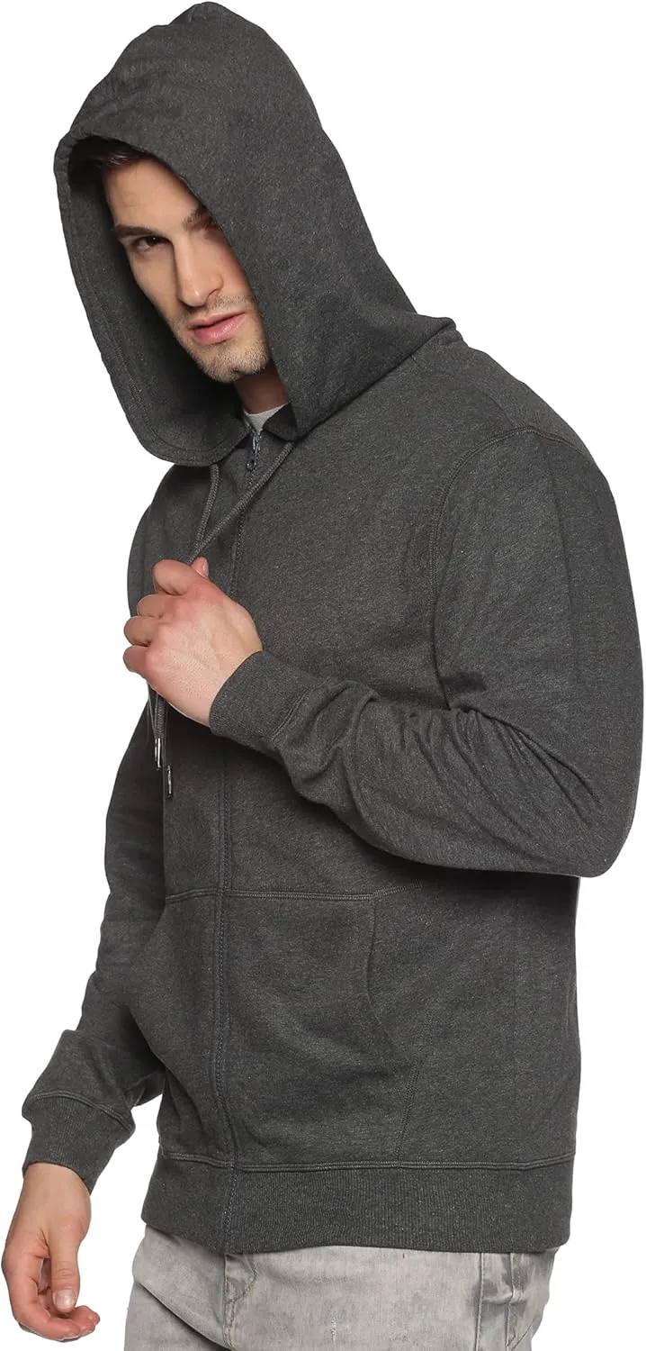 Mens Zip Up Hoodie of Cotton Fleece Heavyweight sweatshirt hoodie