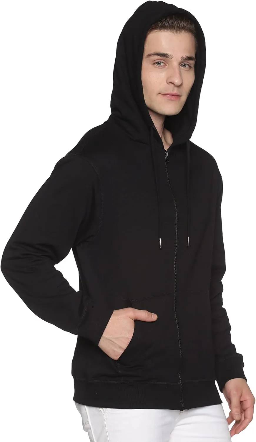 Mens Zip Up Hoodie of Cotton Fleece Heavyweight sweatshirt hoodie