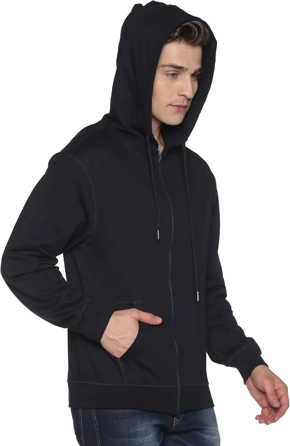 Mens Zip Up Hoodie of Cotton Fleece Heavyweight sweatshirt hoodie