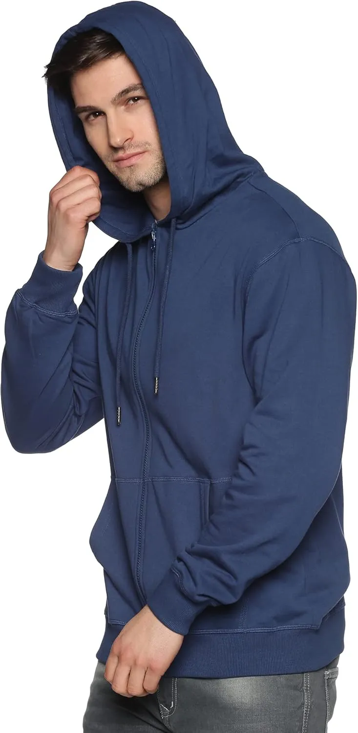 Mens Zip Up Hoodie of Cotton Fleece Heavyweight sweatshirt hoodie