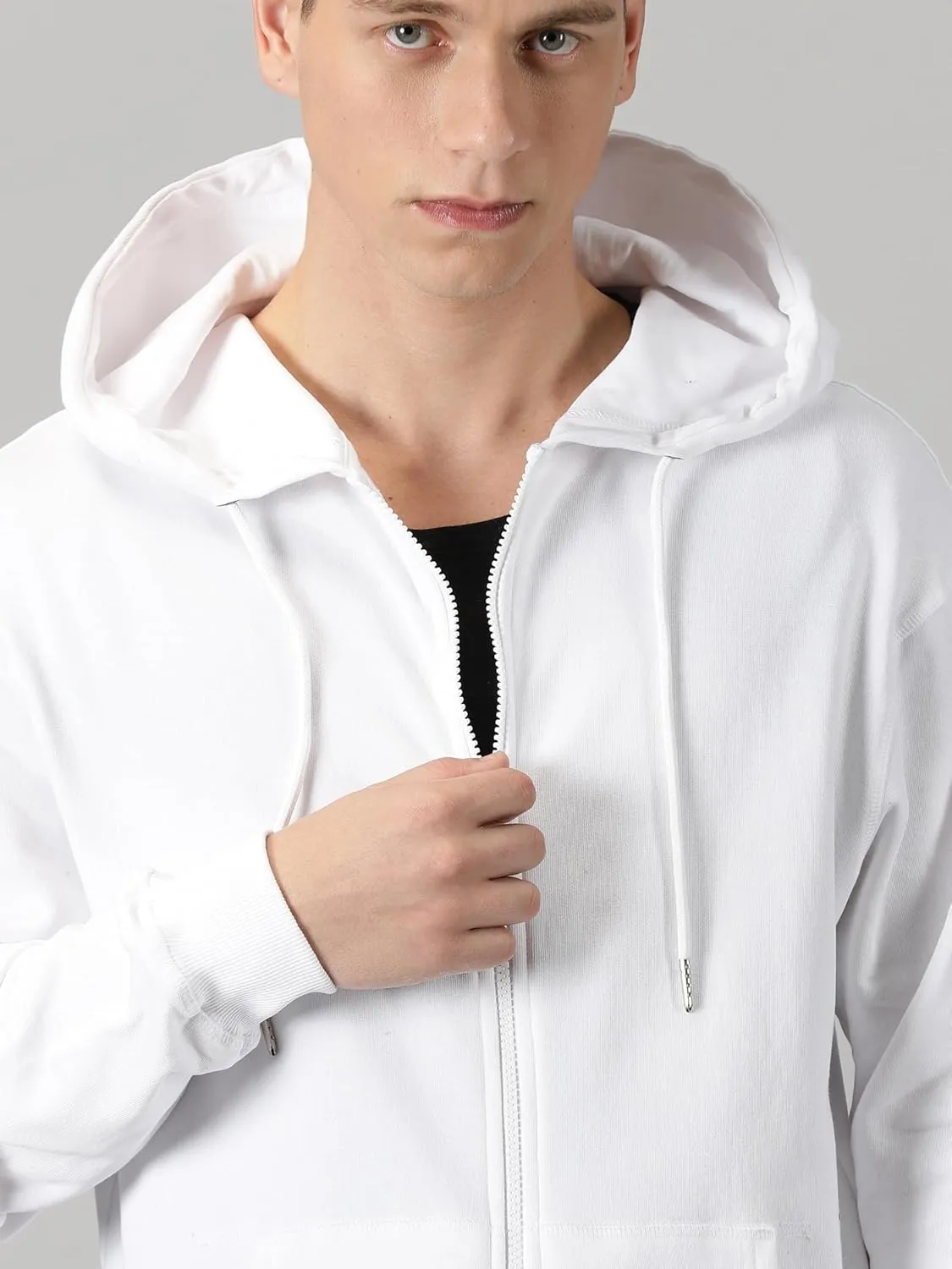 Mens Zip Up Hoodie of Cotton Fleece Heavyweight sweatshirt hoodie