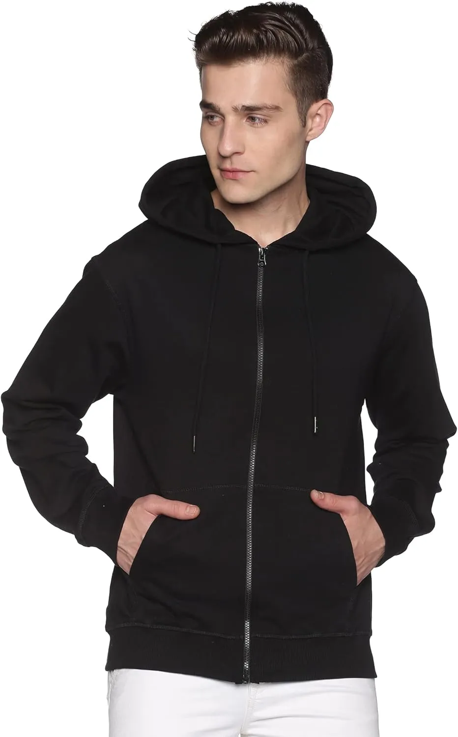 Mens Zip Up Hoodie of Cotton Fleece Heavyweight sweatshirt hoodie