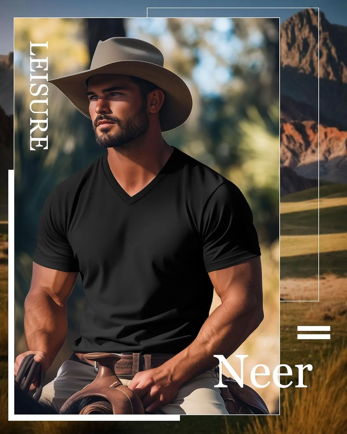 Neer 4 Pack Men's Big and Tall V Neck T-Shirts Casual Short Sleeve Cotton Tee Shirt Plus Size Summer Basic Tops