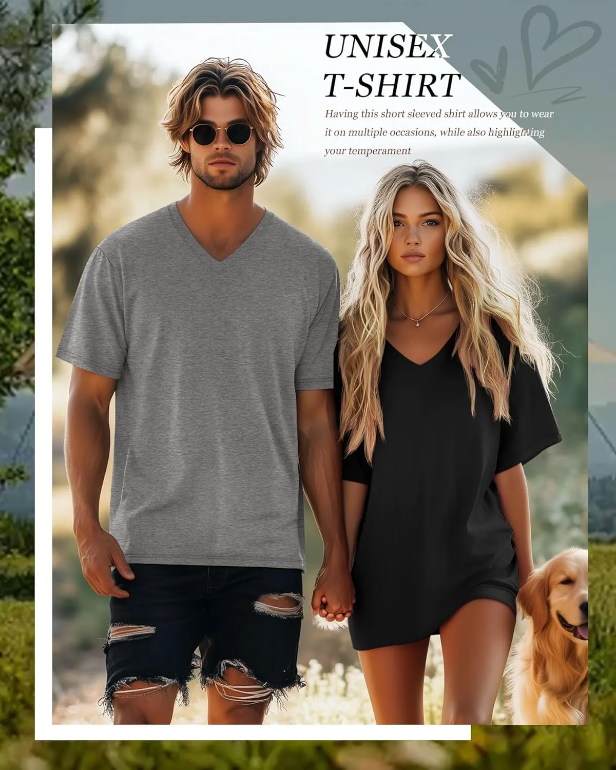 Neer 4 Pack Men's Big and Tall V Neck T-Shirts Casual Short Sleeve Cotton Tee Shirt Plus Size Summer Basic Tops