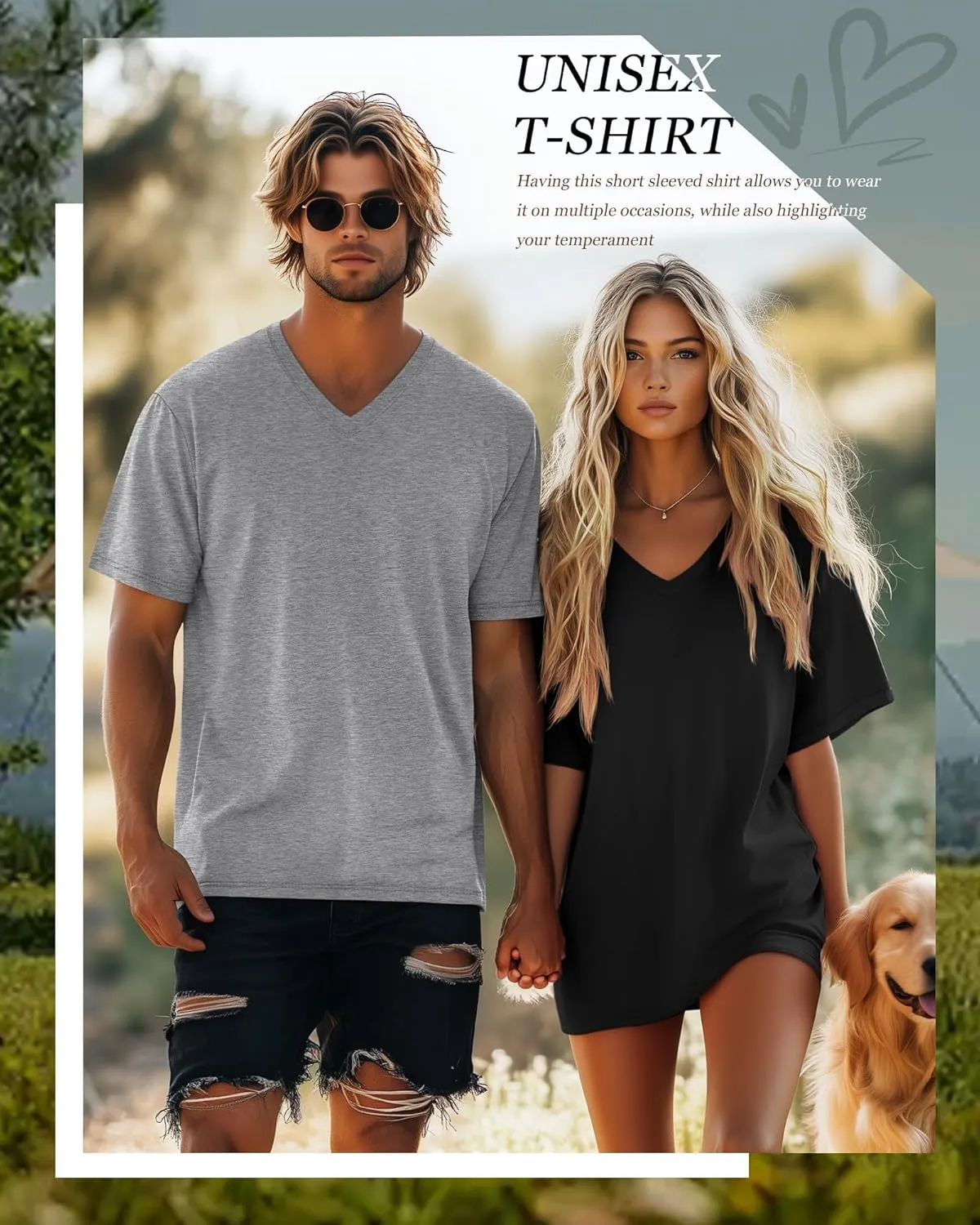 Neer 4 Pack Men's Big and Tall V Neck T-Shirts Casual Short Sleeve Cotton Tee Shirt Plus Size Summer Basic Tops