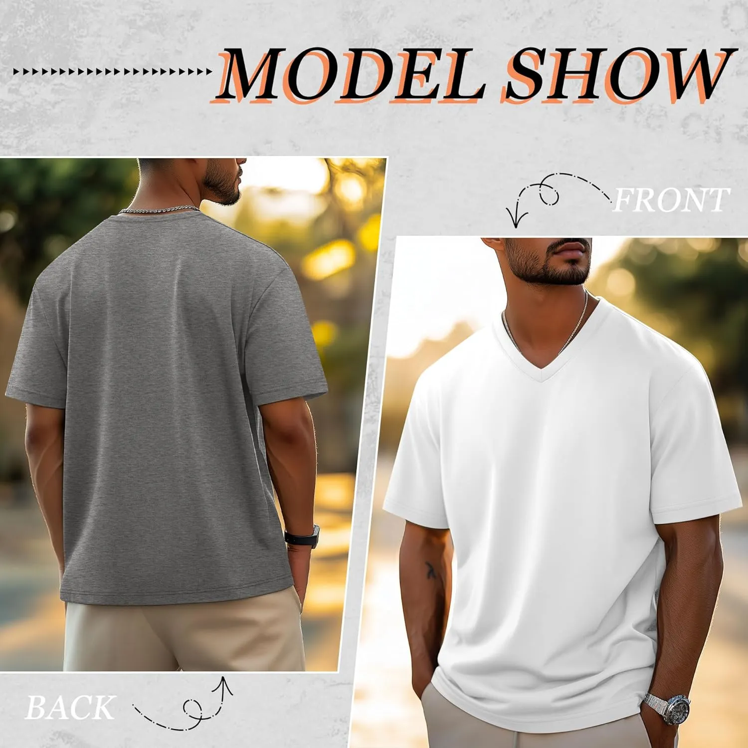 Neer 4 Pack Men's Big and Tall V Neck T-Shirts Casual Short Sleeve Cotton Tee Shirt Plus Size Summer Basic Tops