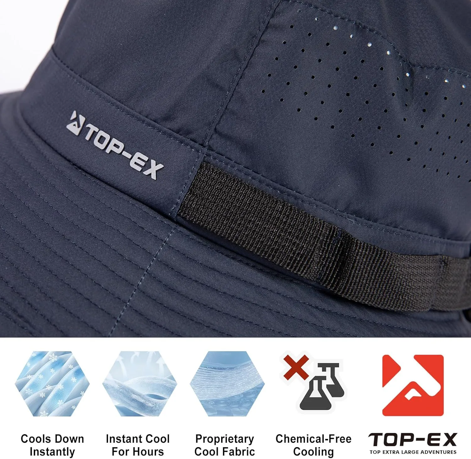 Oversized XL XXL Men's Cooling UPF 50 Sun Hat Lightweight Foldable Wide Brim Bucket Boonie Golf Hiking Fishing